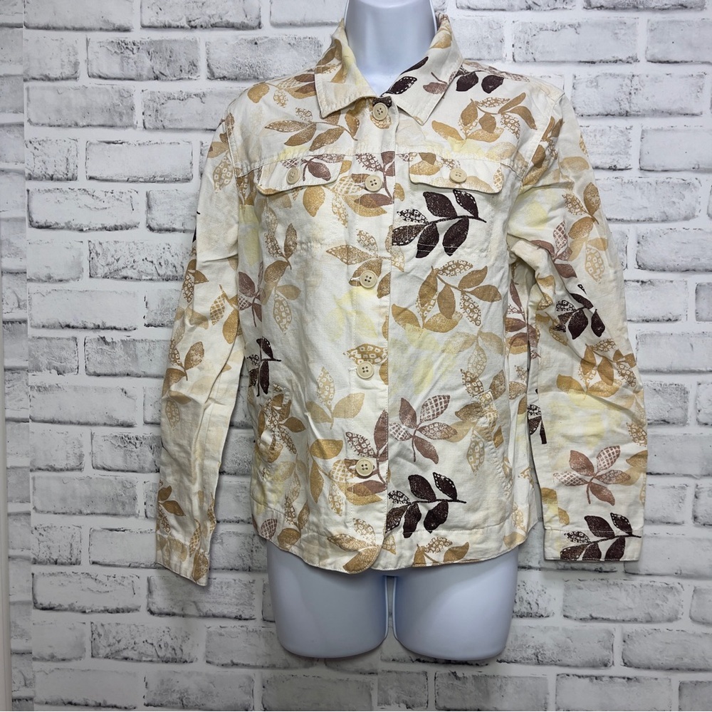 Croft & Barrow Linen Blend Button Up Lightweight Shirt/Jacket Medium